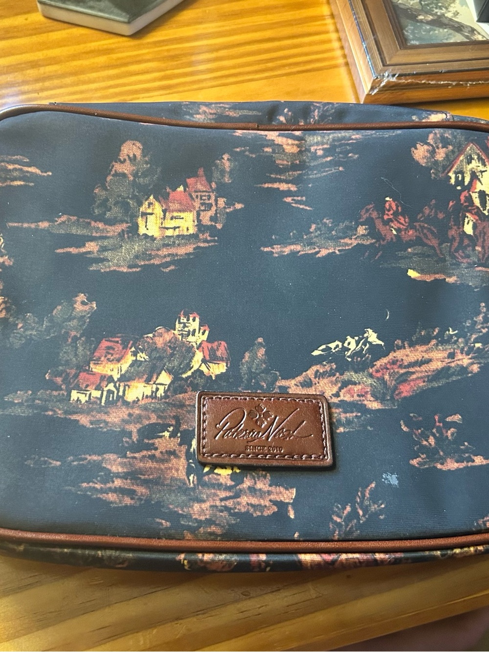 Patricia Nash Navy Toile Print unisex Travel Dopp Kit
